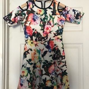 New miss behave girls spring floral dress med
